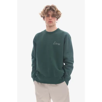 Zdjęcie Norse Projects bluza bawełniana męska kolor zielony gładka N20.1347.8112-8112