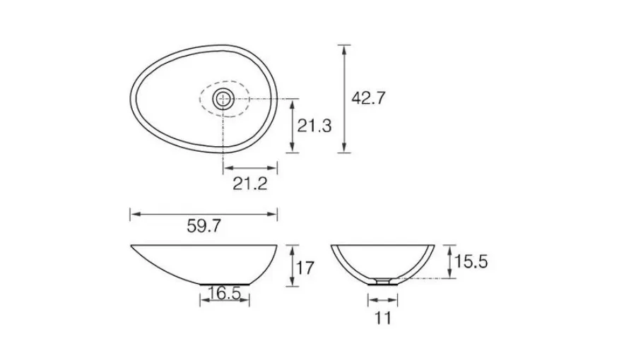 obrazek 3 Solidna umywalka do łazienki z wykończeniem matowym lub błyszczącym