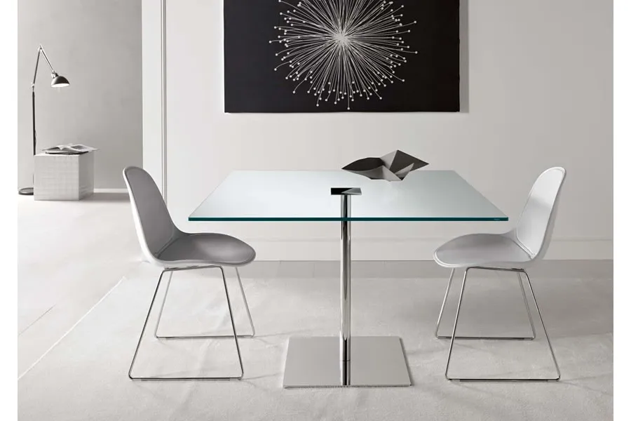 obrazek 1 Stylowy kwadratowy stół ze szkła hartowanego - Tonelli Design