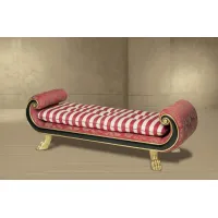 Picture Elegant red bench in an antique style for the living room – Morello Gianpaolo