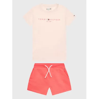 Zdjęcie Tommy Hilfiger Komplet t-shirt i szorty sportowe KG0KG07281 D Różowy Regular Fit