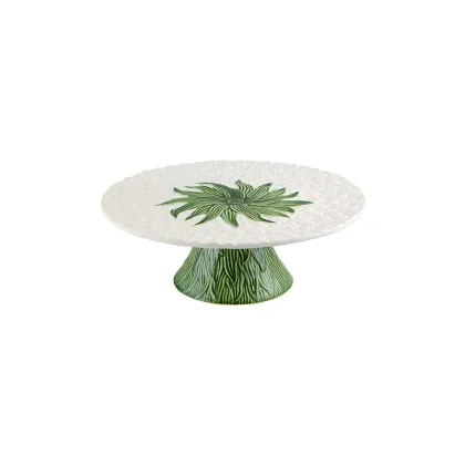 Zdjęcie Wyjątkowa ceramiczna patera do ciasta z liścmi ananasa - Bordallo Pinheiro