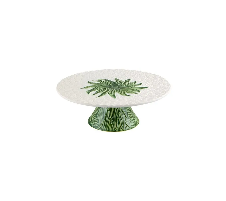 obrazek 1 Wyjątkowa ceramiczna patera do ciasta z liścmi ananasa - Bordallo Pinheiro