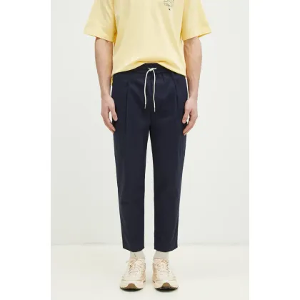 Zdjęcie Drôle de Monsieur spodnie Le Pantalon Cropped Cargo męskie kolor granatowy proste F-BP153-CO106-NY