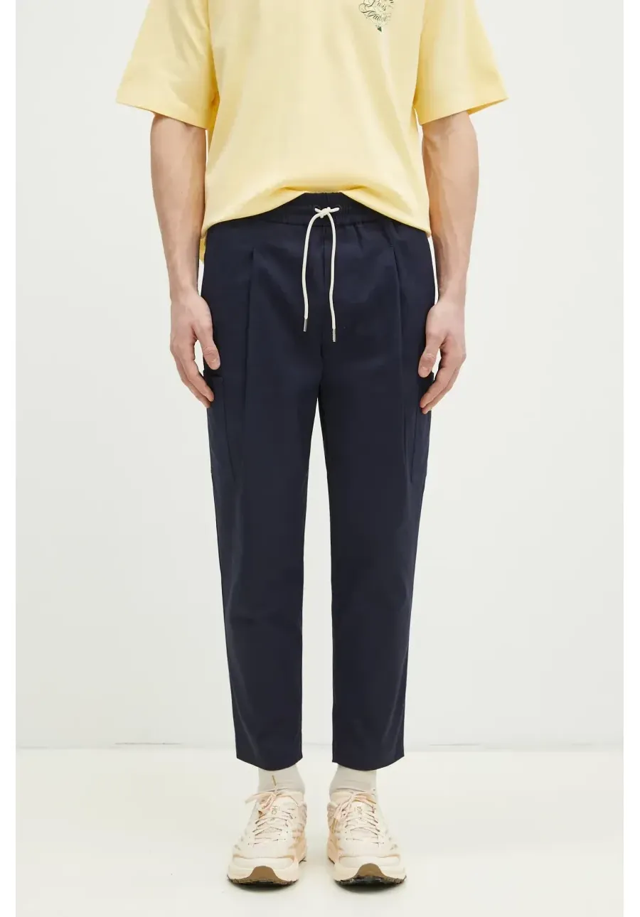 obrazek 1 Drôle de Monsieur spodnie Le Pantalon Cropped Cargo męskie kolor granatowy proste F-BP153-CO106-NY