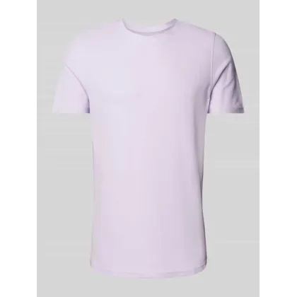 Zdjęcie T-shirt z prążkowanym okrągłym dekoltem