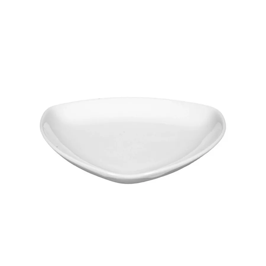 obrazek 3 Porcelanowy biały trójkątny talerz do chleba 15 cm z Niemiec - Seltmann Weiden