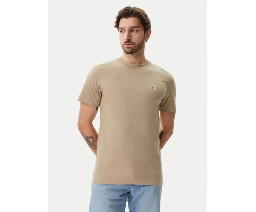 obrazek 1 Calvin Klein Jeans T-Shirt J30J327100 Beżowy Regular Fit