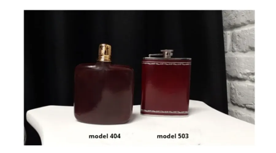 obrazek 1 Luksusowe piersiówki w skórze