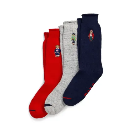 Zdjęcie Polo Ralph Lauren skarpetki bawełniane 3-pack kolor szary 449958862
