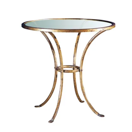 Zdjęcie Okrągły stolik boczny z kutego żelaza H.68xL.73xP.73 cm