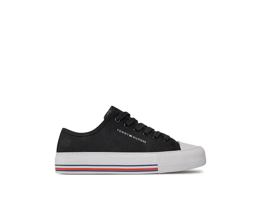 obrazek 1 Tommy Hilfiger Trampki Low Cut Lace-Up Sneaker T3A9-33185-1687 S Czarny