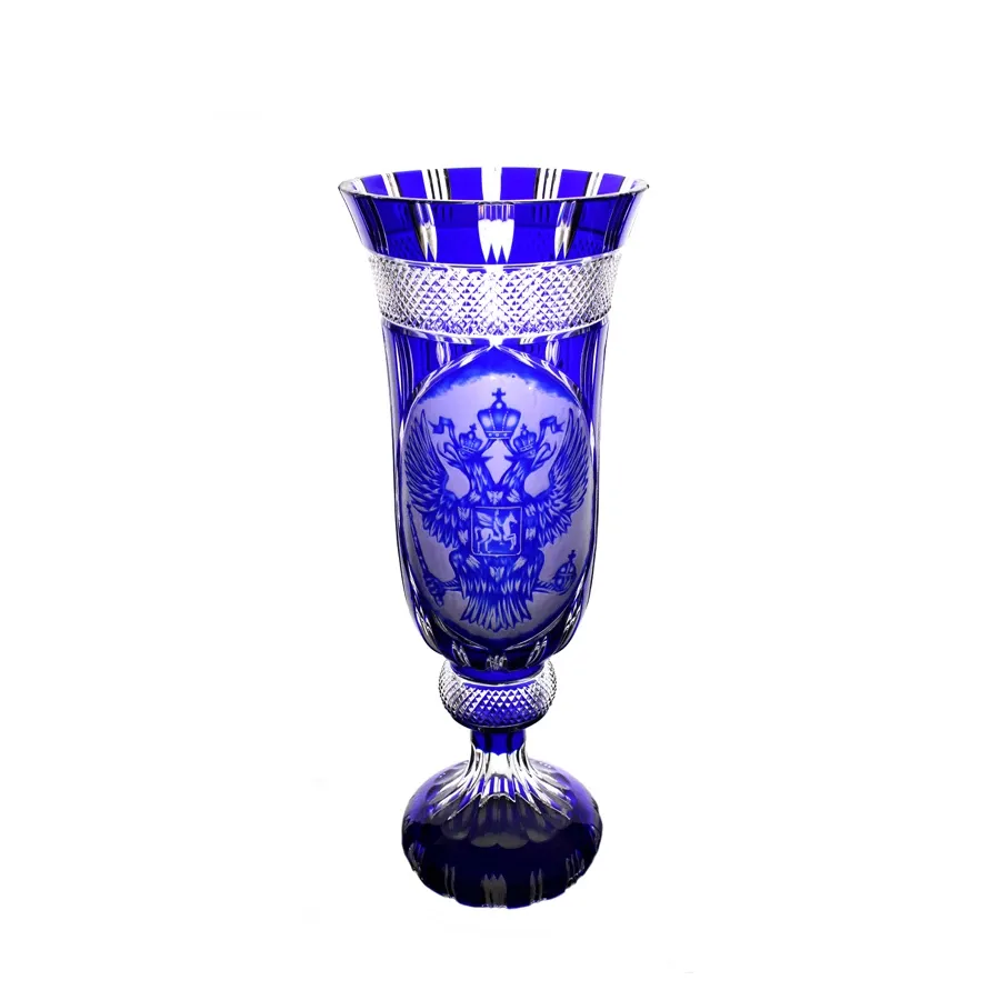 obrazek 2 Anita Crystal - Ręcznie grawerowany kryształowy wazon Herb Rosji