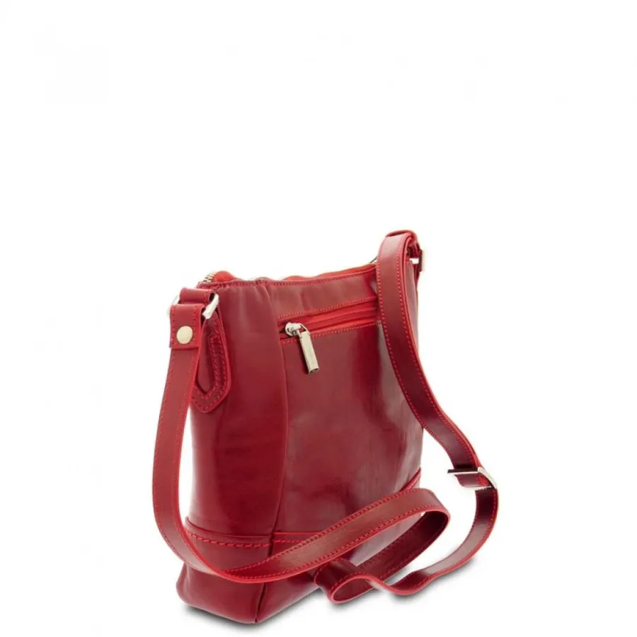 obrazek 3 Czerwona włoska torebka na ramię - Giudi