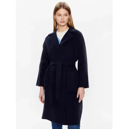 Zdjęcie Weekend Max Mara Płaszcz wełniany Selz 23501103 Granatowy Regular Fit