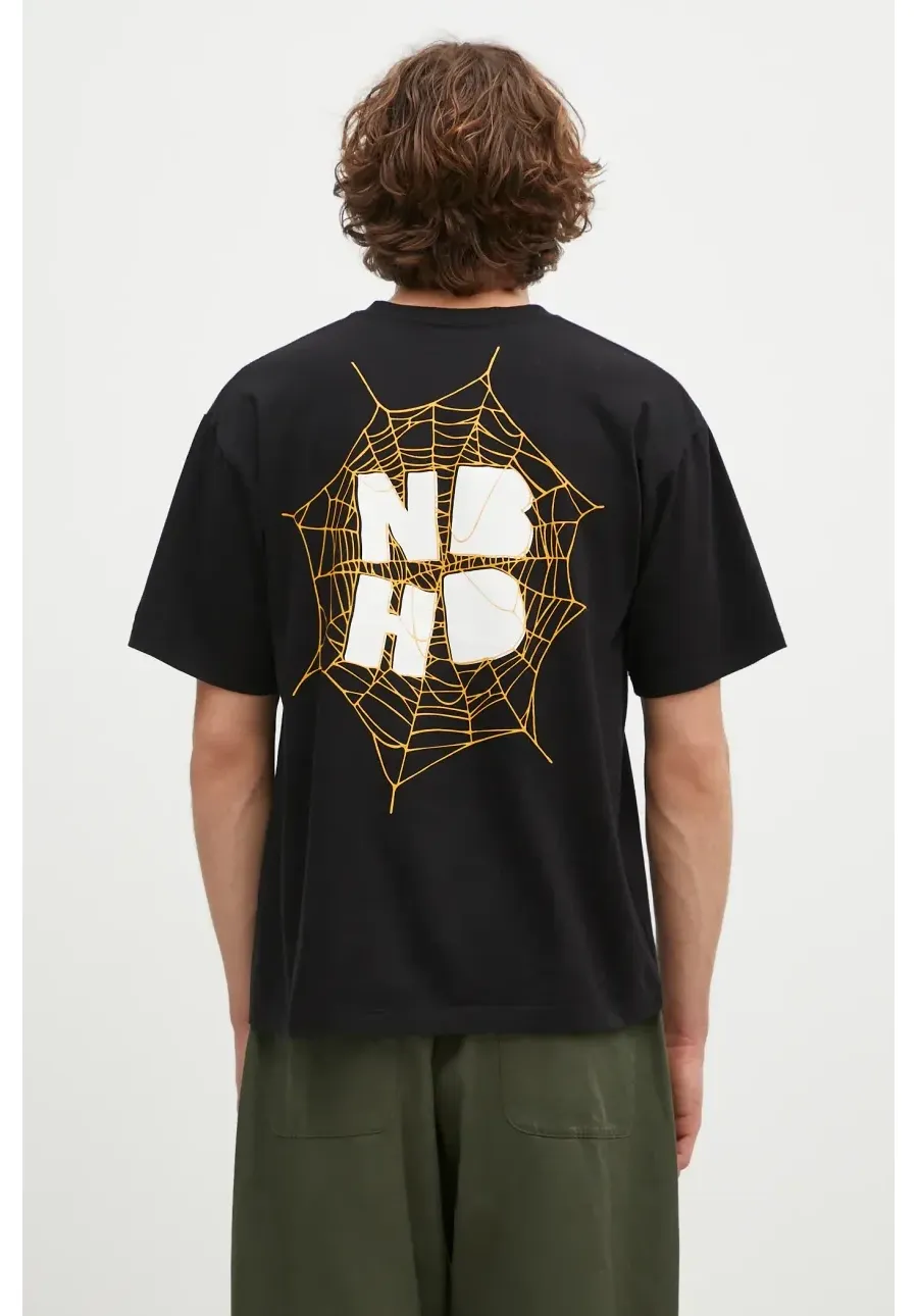 obrazek 1 NEIGHBORHOOD t-shirt bawełniany Tee SS-7 męski kolor czarny z nadrukiem 242PCNH.ST07