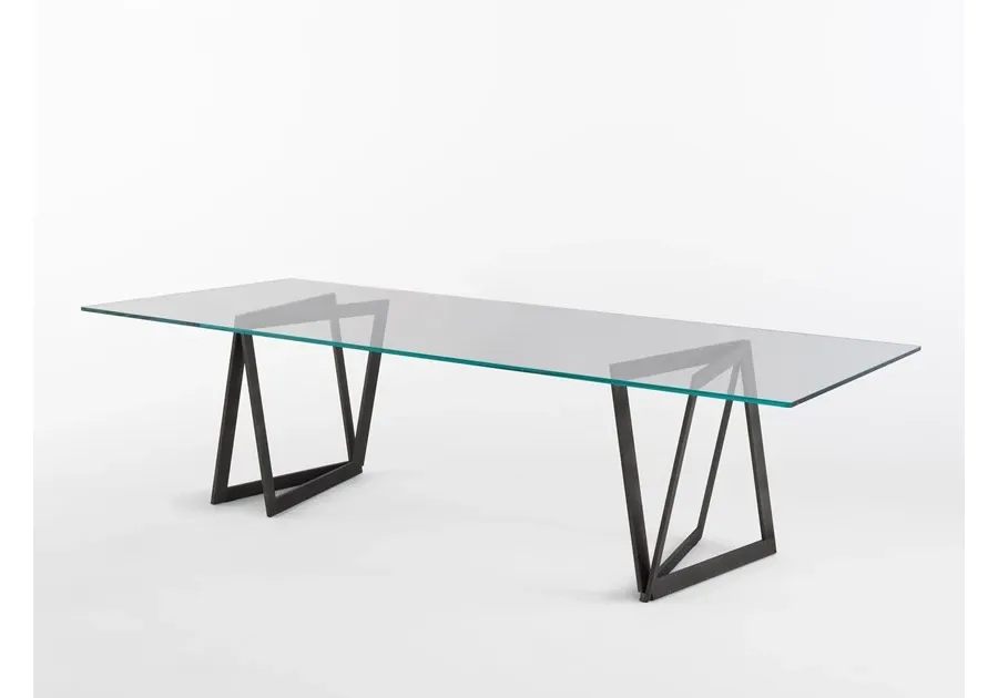 obrazek 2 Designerski Stół z Szklanym Blatem do Minimalistycznego Salonu - Casmania