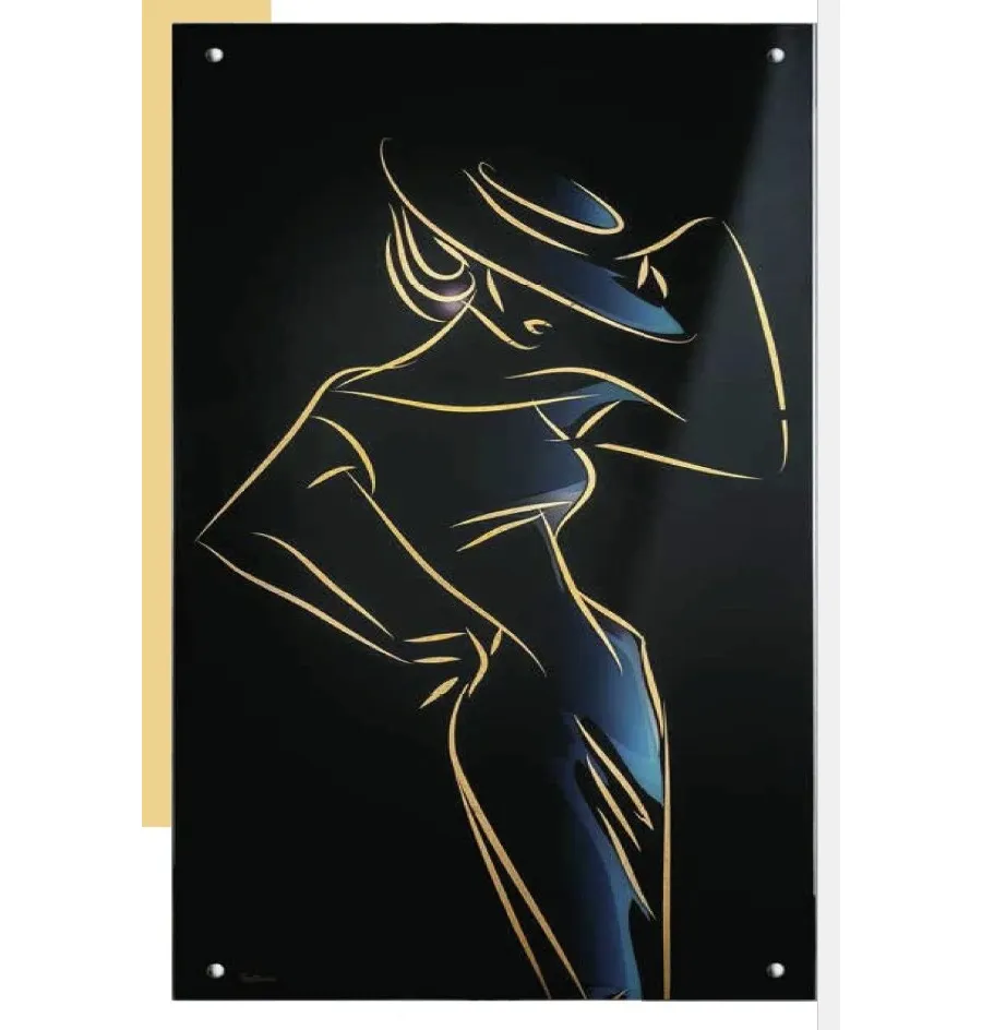 picture 1 Luxurious picture on glass depicting a woman 40x80 cm