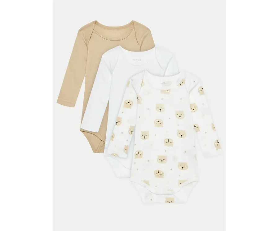 obrazek 1 NAME IT Komplet 3 par body dziecięcych 13232750 Kolorowy