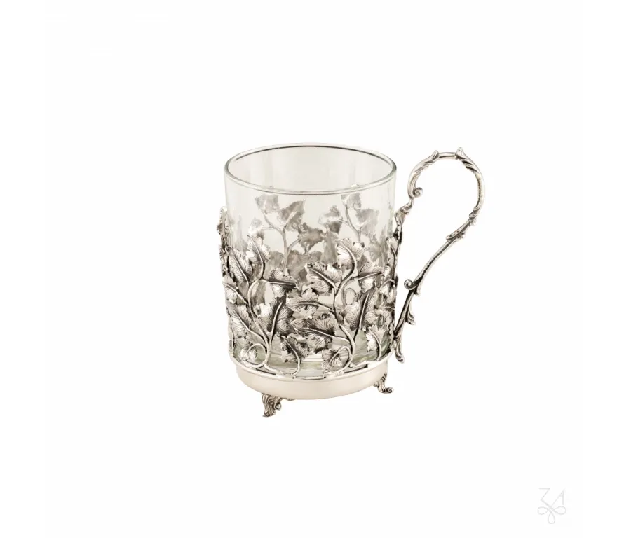 picture 1 Beautiful, stylish silver tea glass holder – Zaramella Argenti