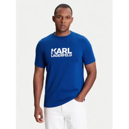 Zdjęcie KARL LAGERFELD T-Shirt 755087 553235 Niebieski Regular Fit