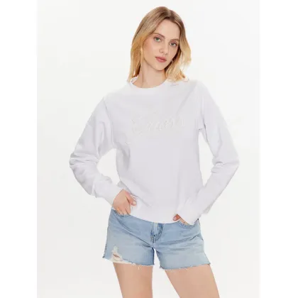 Zdjęcie Guess Bluza Logo Script W3GQ12 KBK32 Biały Regular Fit