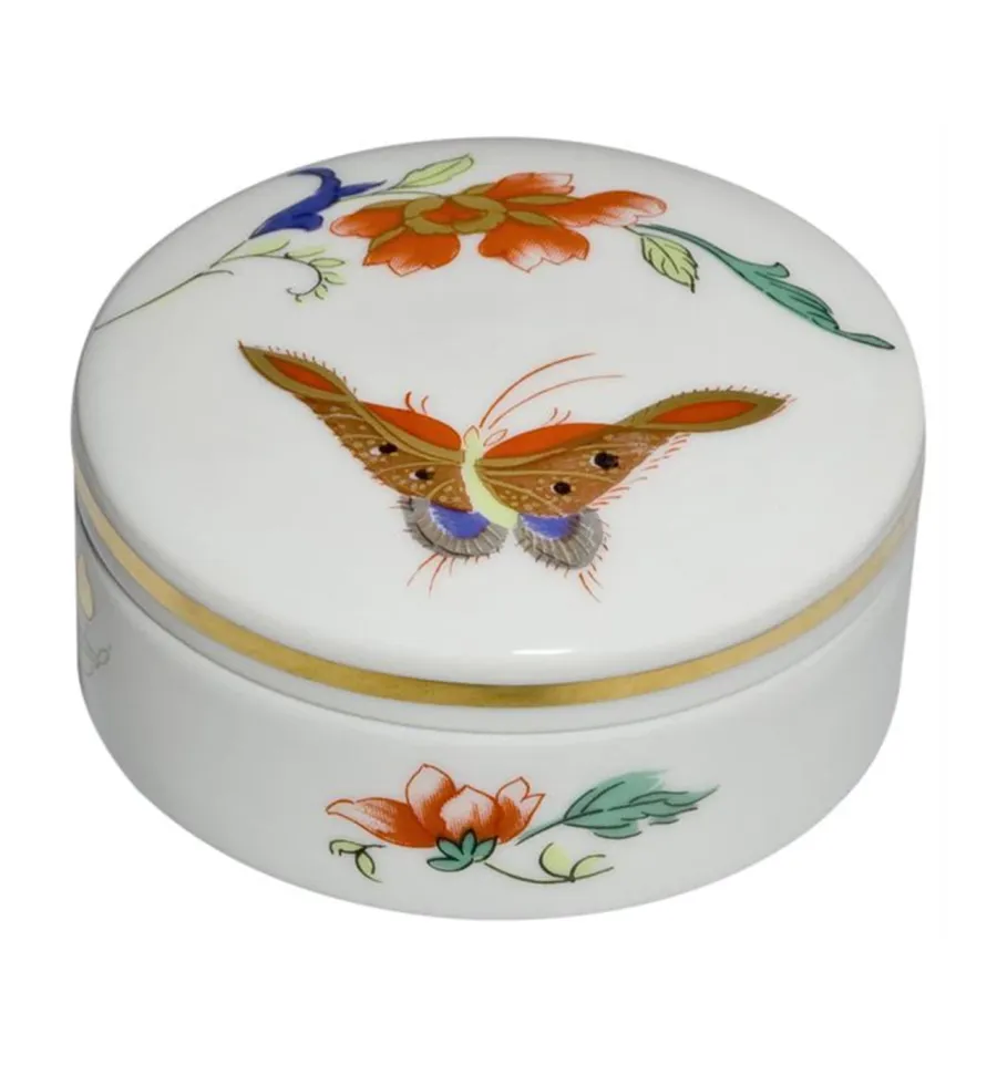 obrazek 1 Porcelanowy mały okrągły pojemnik z kolekcji Samatra z motywem kwiatowym - Vista Alegre