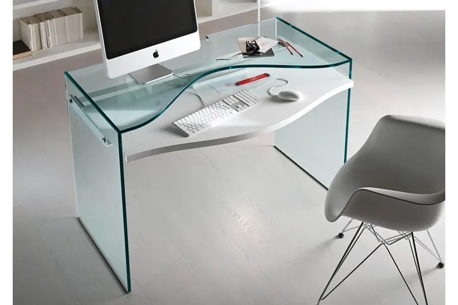 obrazek 1 Designerskie szklane biurko pod komputer Tonelli Design
