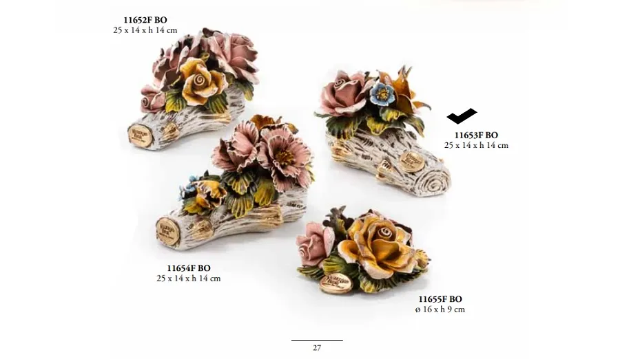 obrazek 1 Ceramiczna ozdoba z mieszanymi kwiatami - Valle d'oro Patchi