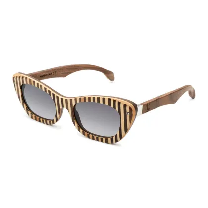 Zdjęcie Gustowne okulary damskie z orzecha i klonu - Legno Light