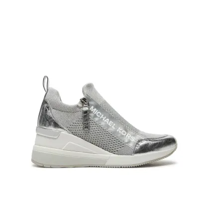 Zdjęcie MICHAEL Michael Kors Sneakersy Willis Wedge Trainer 43R5WIFS3D Srebrny