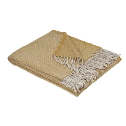 Zdjęcie Przyjemny koc Feroe Miel w kratę 130x170 cm