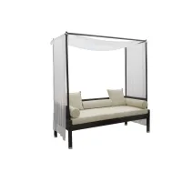 Picture Elegant gazebo made of black rattan