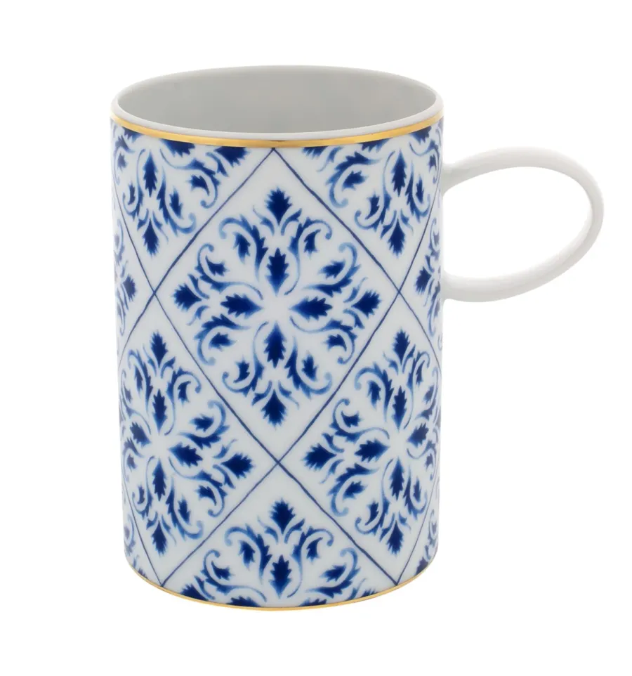 obrazek 1 Luksusowy kubek z porcelany Transatlântica z geometrycznym roślinnym ornamentem - Vista Alegre