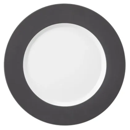Zdjęcie Okrągły talerz obiadowy 28 cm w kolorze biało antracytowym - Seltmann Weiden