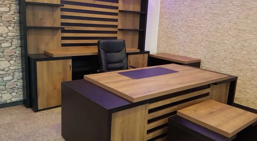 obrazek 3 Stylowy nowoczesny komplet mebli do biura i gabinetu - Konfull