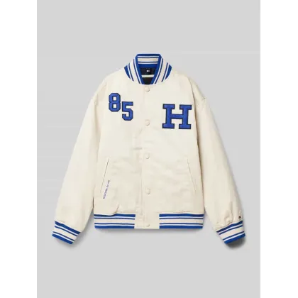 Zdjęcie Kurtka baseballowa z prążkowanymi wykończeniami