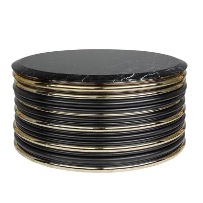 Zdjęcie Elegancki stół z marmuru i mosiądzu do domu