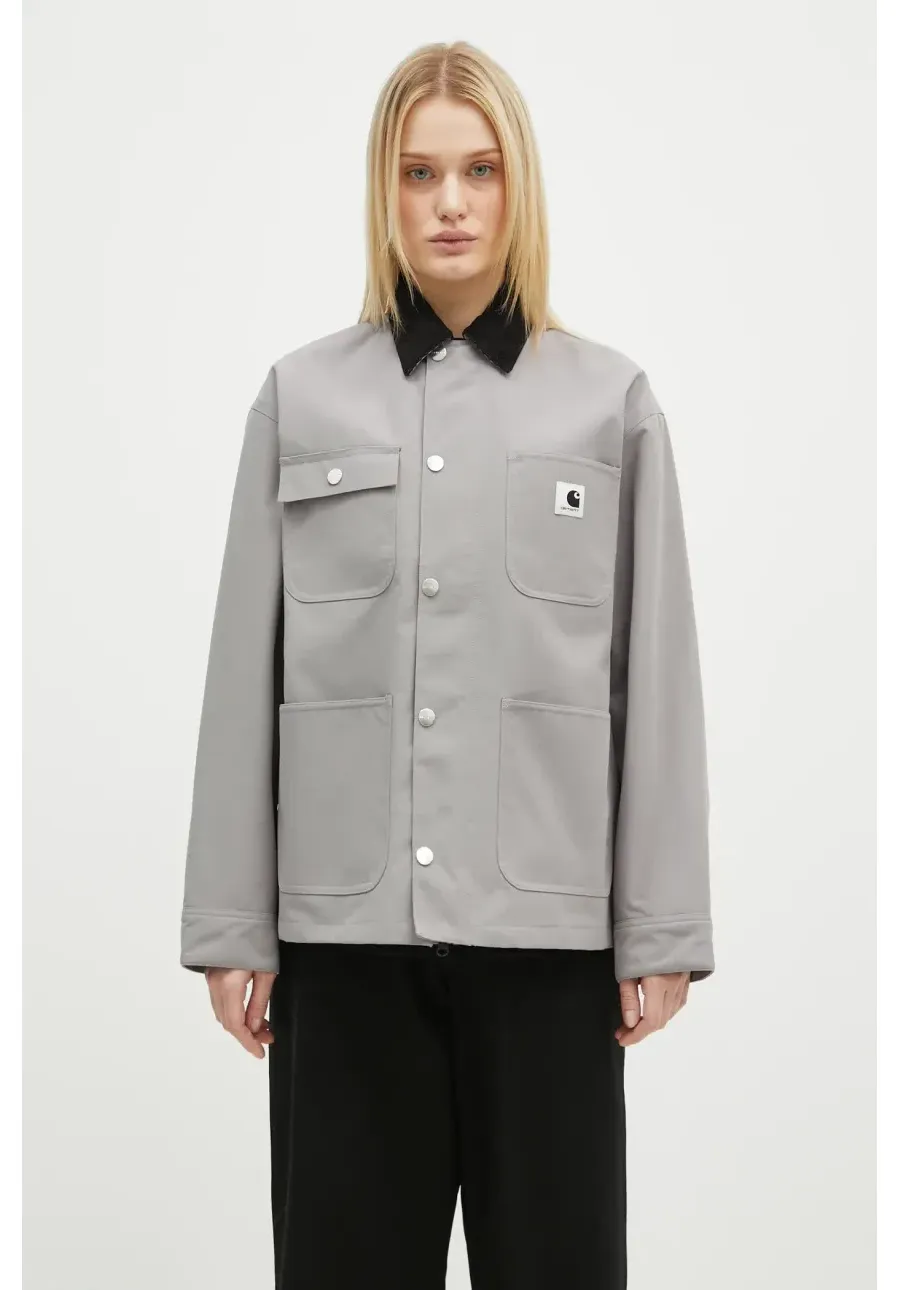 obrazek 1 Carhartt WIP kurtka Clapton Jacket damska kolor szary przejściowa I034425.2NZXX
