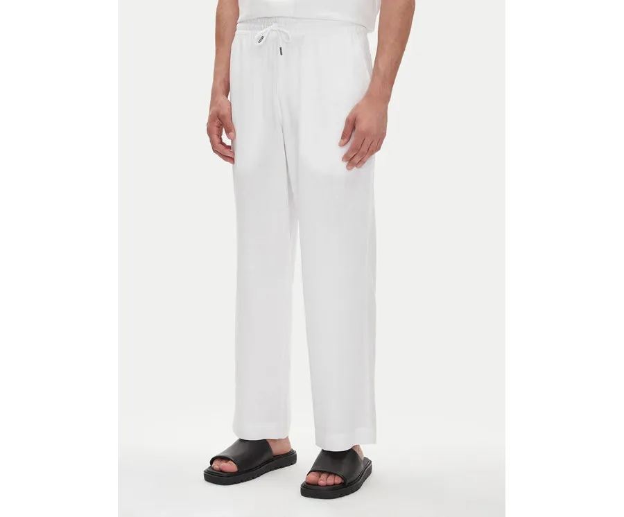 obrazek 1 Emporio Armani Spodnie materiałowe EM000586 AF12356 U0002 Biały Regular Fit