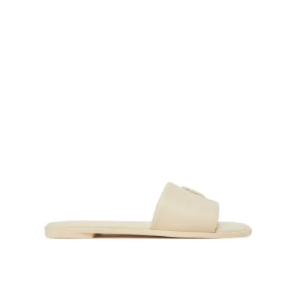 Zdjęcie Tommy Hilfiger Klapki Th Logo Hardware Leather Mule FW0FW08806 Écru