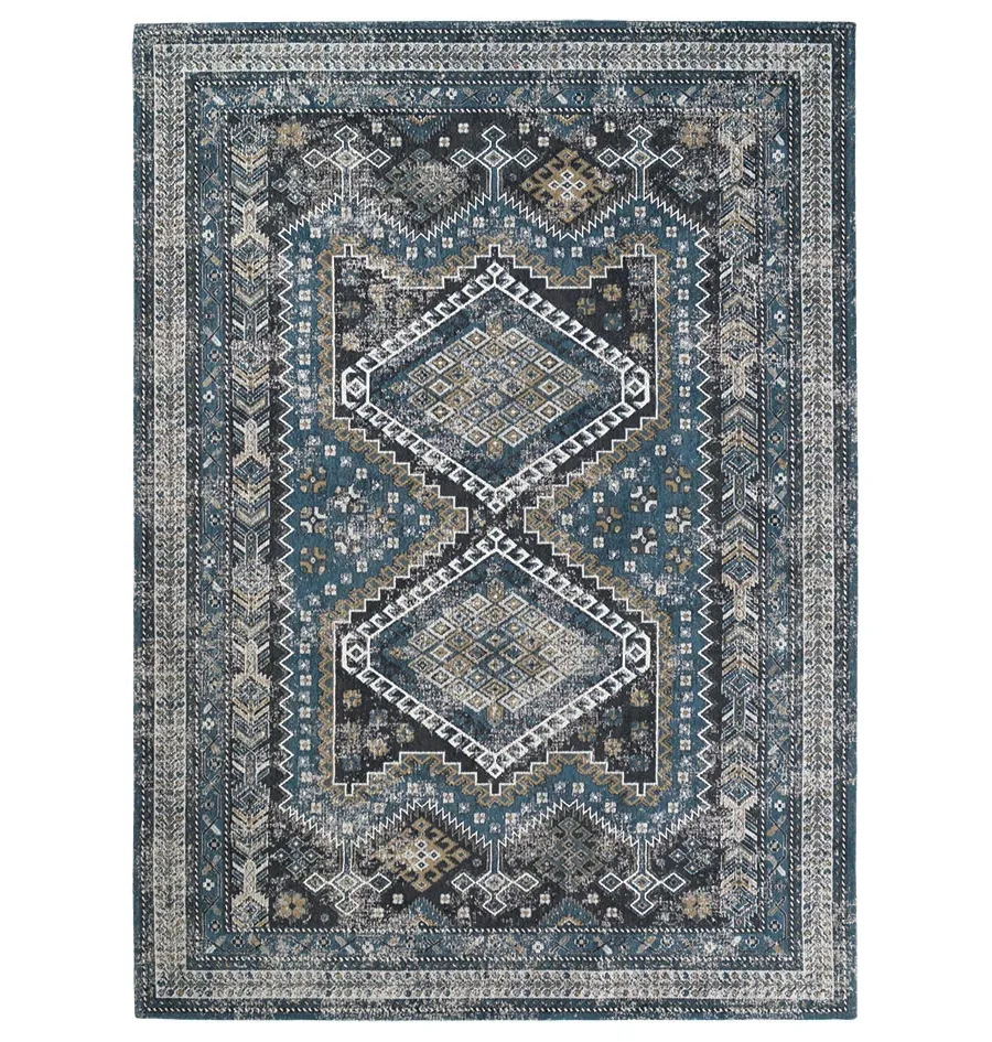 Niebiesko Szary Klasyczny Dywan Vintage - KASHMIR 54108
