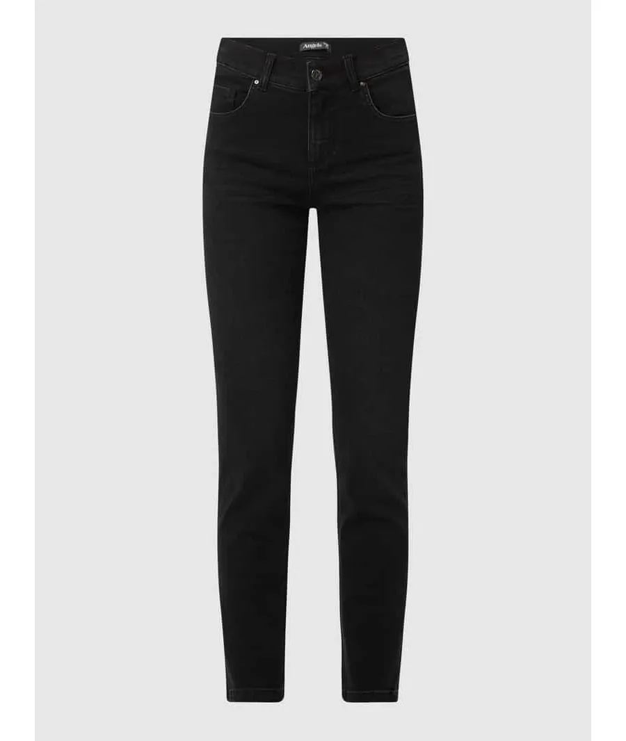 obrazek 1 Jeansy o kroju skinny fit z naszywką z logo