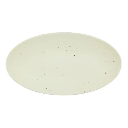 Zdjęcie Stylowy płaski porcelanowy owalny talerz 33x18 cm z Niemiec - Seltmann Weiden
