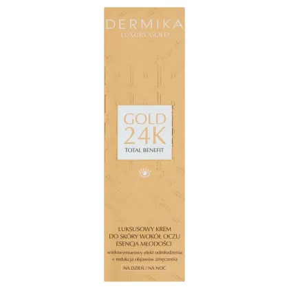 Zdjęcie Dermika Luxury Gold 24K Luksusowy krem do skóry Wokół oczu Esencja Młodości 15 ml