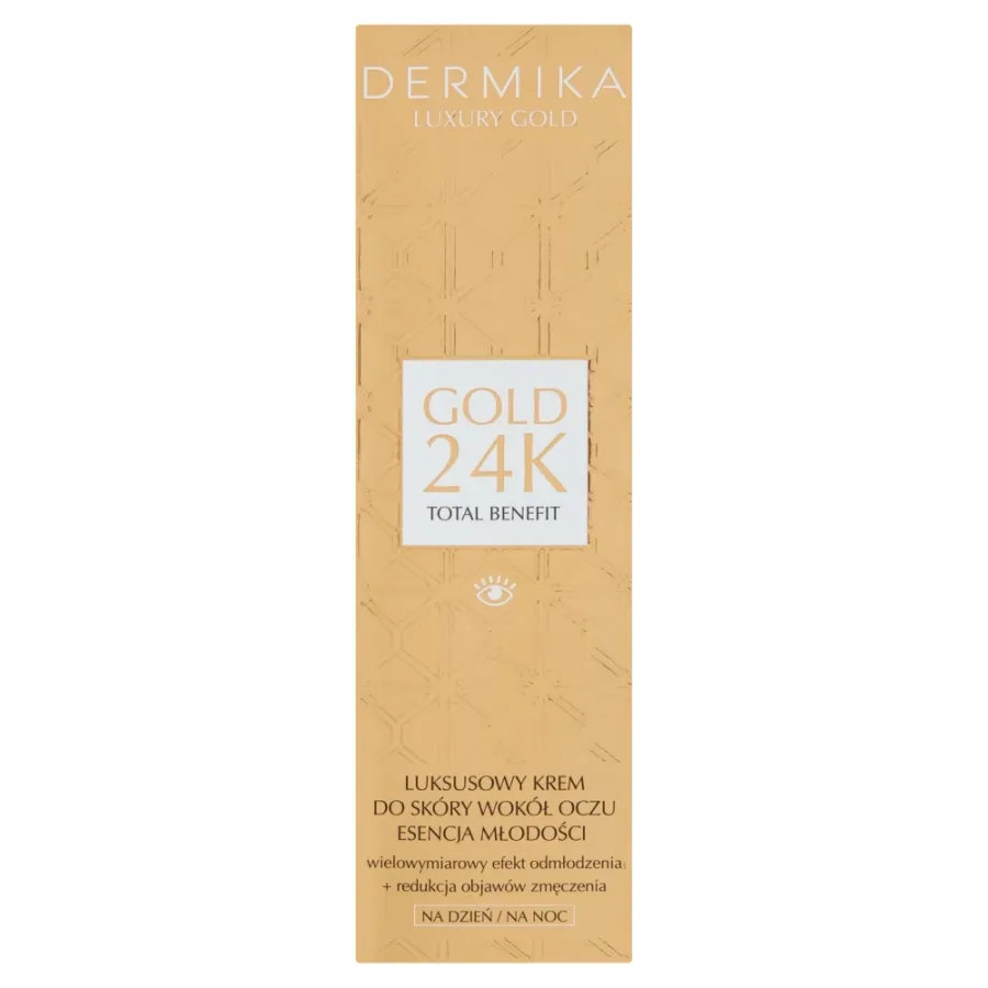 obrazek 1 Dermika Luxury Gold 24K Luksusowy krem do skóry Wokół oczu Esencja Młodości 15 ml