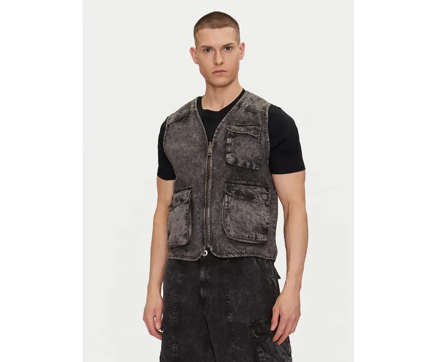 obrazek 1 Alpha Industries Kamizelka Canvas Acid Vest 156140 Czarny Regular Fit