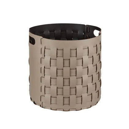 Zdjęcie Wysoki kosz Bottega Ø40xH40 cm w wyjątkowym kolorze cappuccino