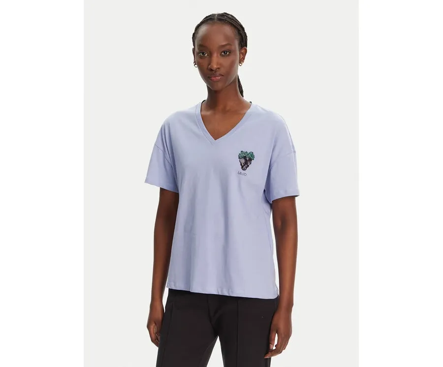 obrazek 1 Liu Jo T-Shirt WA5366 JS904 Fioletowy Regular Fit