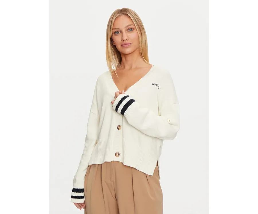 obrazek 1 Guess Jeans Kardigan W4BR81 Z3HM1 Écru Regular Fit